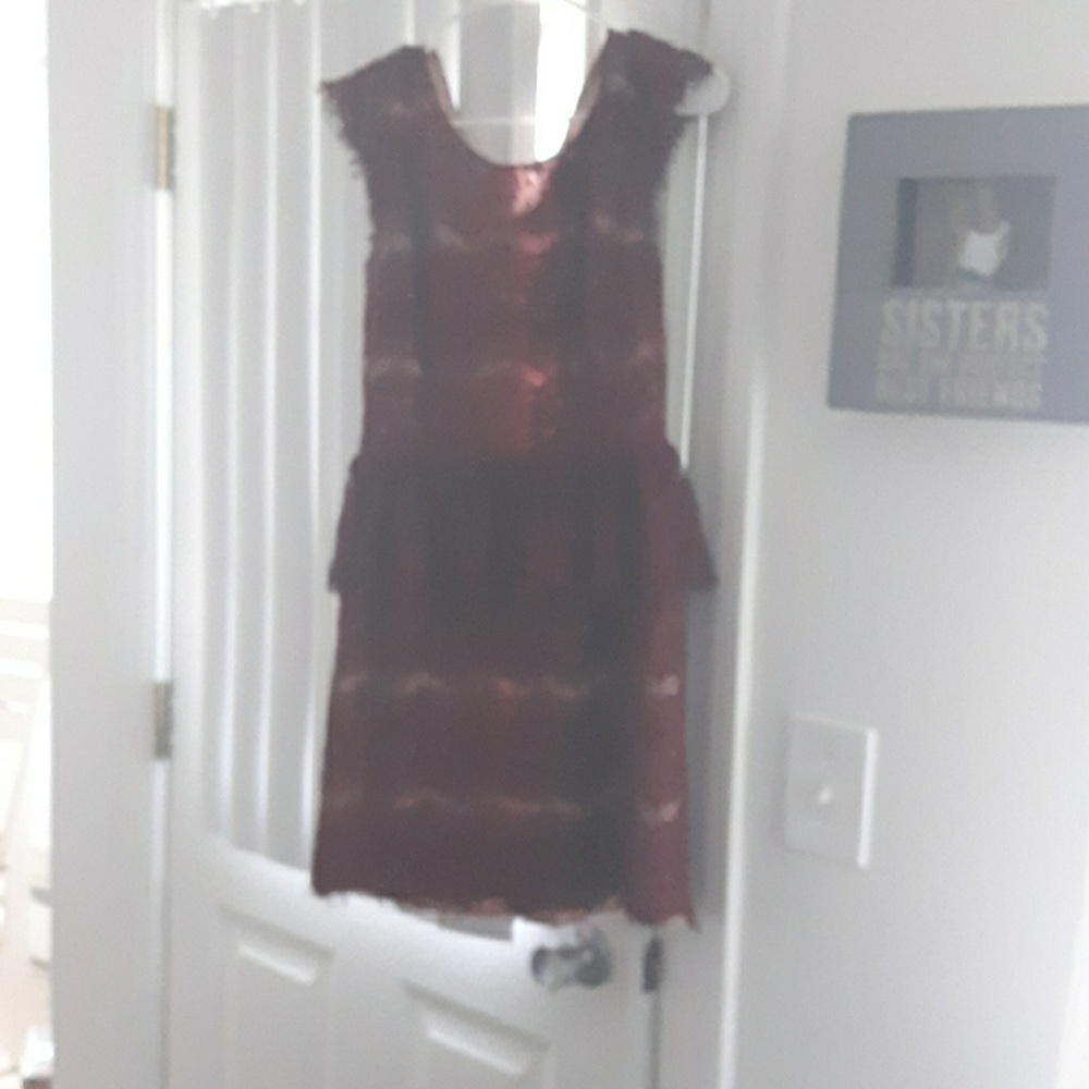 Maroon (Maeve Brand) lacy dress size medium
